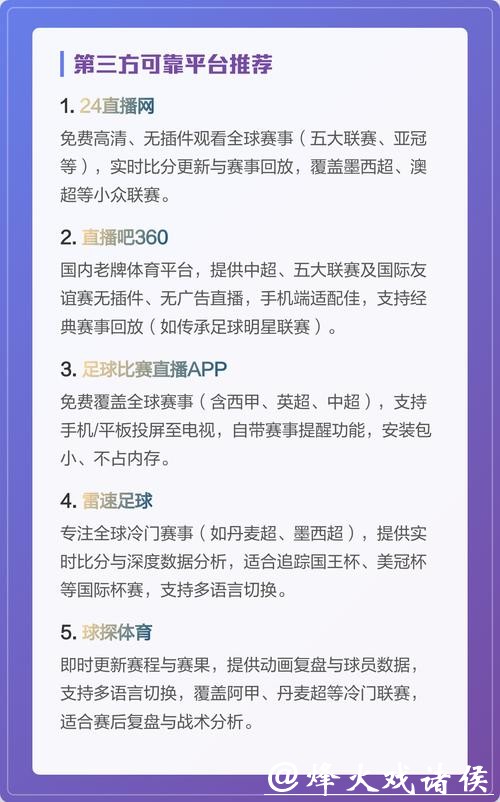 世界杯爱好者必备直播平台清单